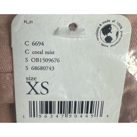 Free People Women's Xsmall Top‎ Fresh And Clean Long Sleeve Tee Coral Mist New - Picture 12 of 12
